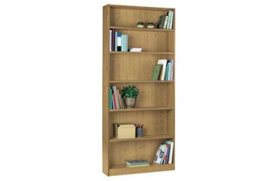 HOME Maine Tall Wide Bookcase - Oak Effect.